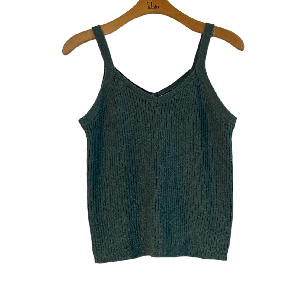 Ava & Viv Blue/Green Knit Tank Size 0X (14W)